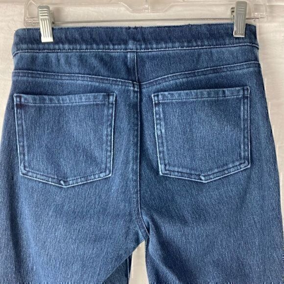 Spanx Jeans Womens Size Small Blue High Rise Ankle Stretch Elastic Waist Pull On - Picture 5 of 7